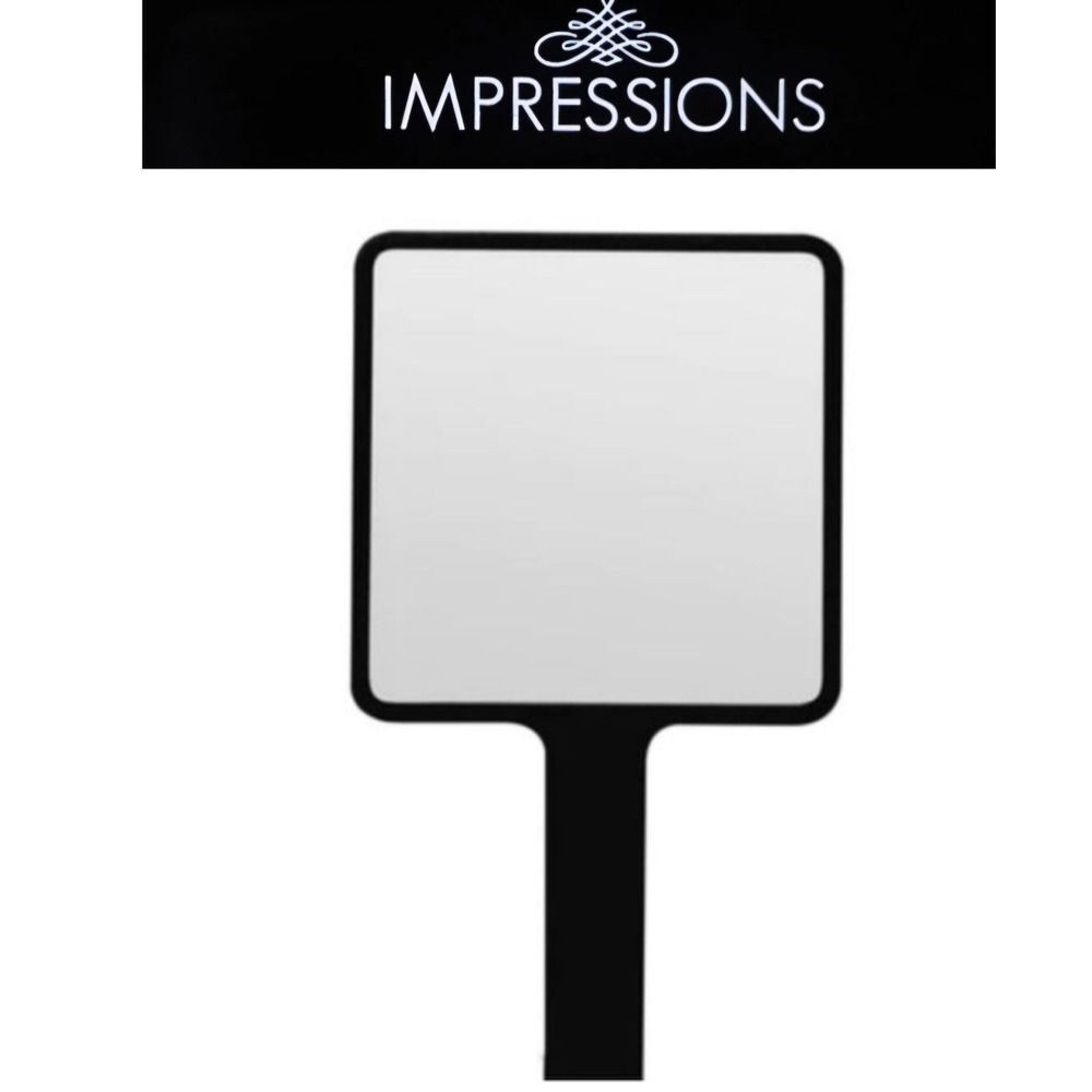Impressions SLAYssentials Square Hand Mirror- Black